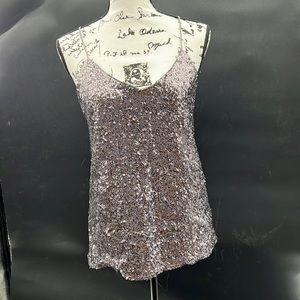 COPY - Express silver sequined tank top size Medium